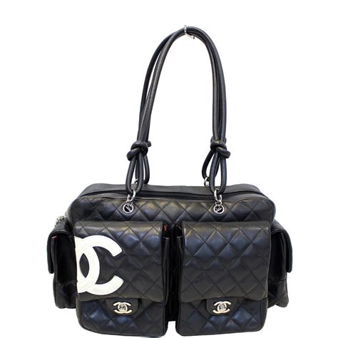 chanel black cambon reporter bag|Chanel reporter bag for sale.